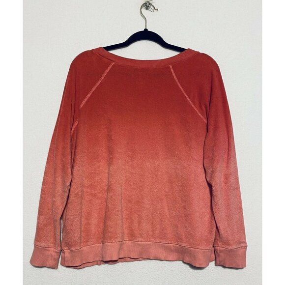 American Eagle Soft Sexy Terry Sweatshirt Womens Pink Ombre Boho Medium - Picture 5 of 9